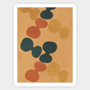 Nordic Earth Tones - Abstract Shapes 6 Sticker
